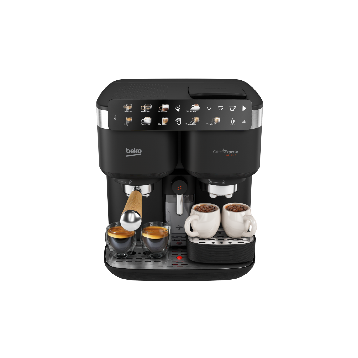 TEM 8690 Caffe Experto® Deluxe Türk Kahvesi & Yarı Otomatik Espresso Makinesi